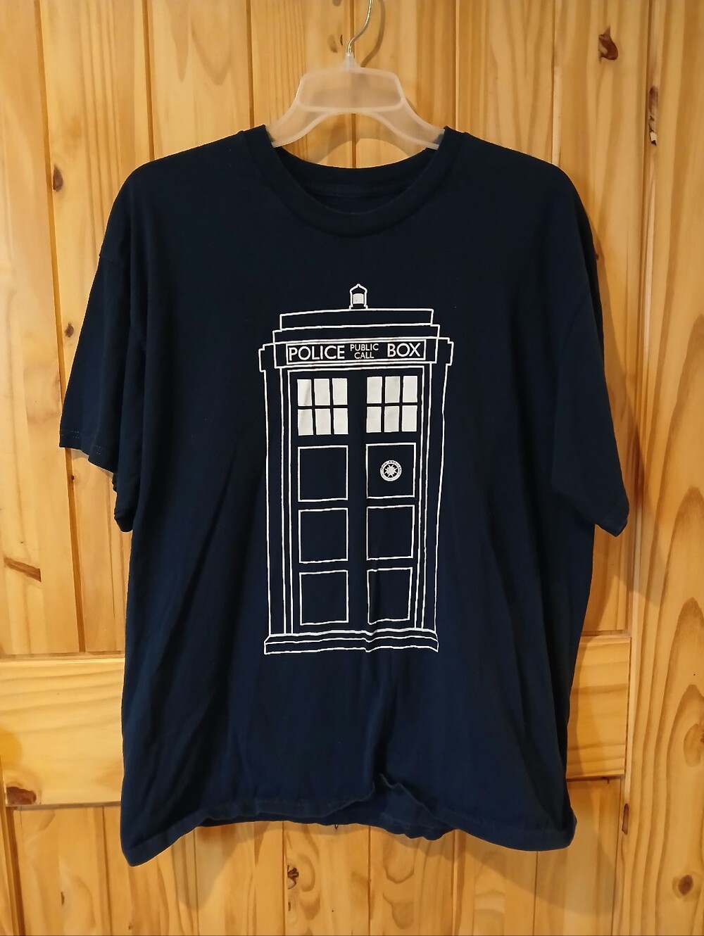 Doctor Who TARDIS Black Graphic Tee - Size XL